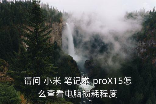 請問 小米 筆記本 proX15怎么查看電腦損耗程度