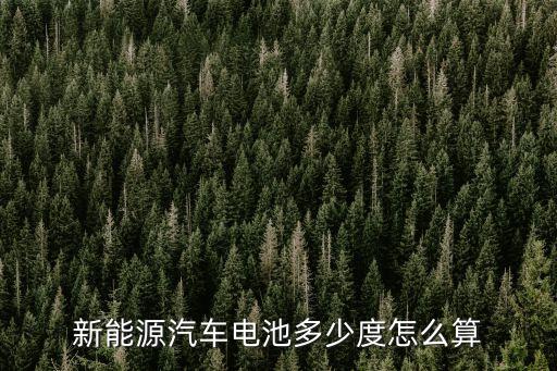 新能源汽車電池多少度怎么算