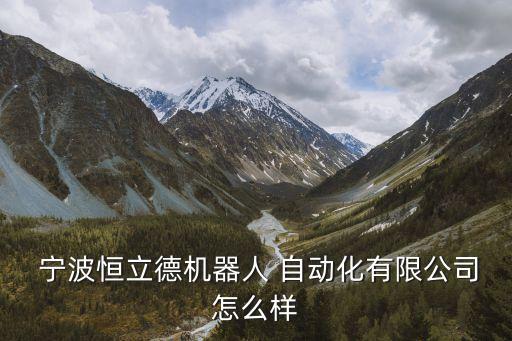  寧波恒立德機(jī)器人 自動(dòng)化有限公司怎么樣