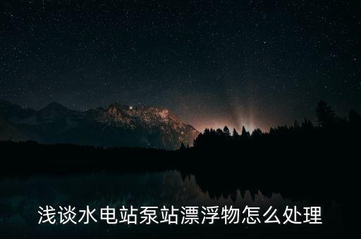 淺談水電站泵站漂浮物怎么處理