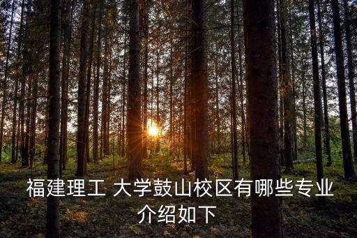  福建理工 大學(xué)鼓山校區(qū)有哪些專業(yè)介紹如下