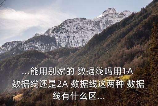 2a充電器要配2a數(shù)據(jù)線嗎