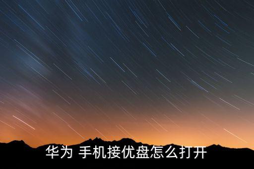 華為 手機(jī)接優(yōu)盤怎么打開