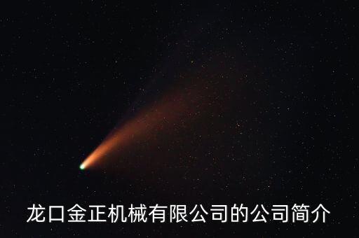 龍口金正機械有限公司的公司簡介