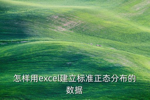 怎樣用excel建立標(biāo)準(zhǔn)正態(tài)分布的數(shù)據(jù)