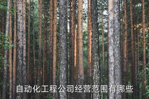 自動化工程公司經(jīng)營范圍有哪些