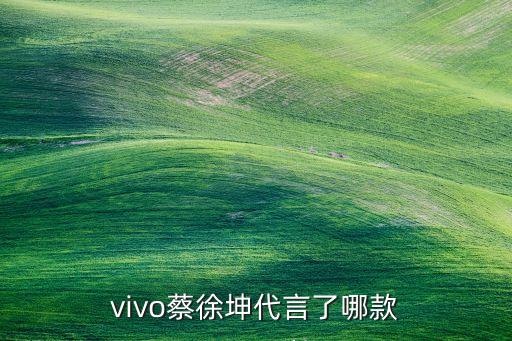 vivo蔡徐坤代言了哪款