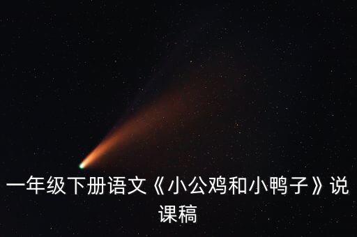 小公雞自動(dòng)化設(shè)備,一年級(jí)下冊(cè)語(yǔ)文《小公雞和小鴨子》