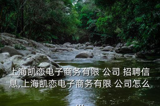 上海凱戀電子商務(wù)有限 公司 招聘信息,上海凱戀電子商務(wù)有限 公司怎么...