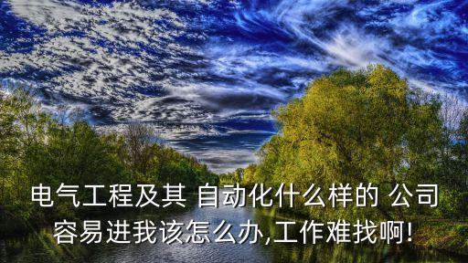 電氣工程及其 自動(dòng)化什么樣的 公司容易進(jìn)我該怎么辦,工作難找啊!