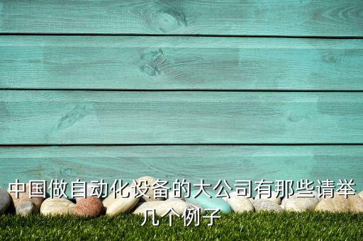 中國做自動化設(shè)備的大公司有那些請舉幾個(gè)例子