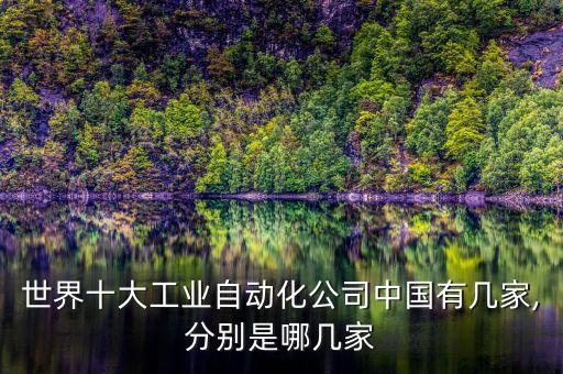 世界十大工業(yè)自動(dòng)化公司中國(guó)有幾家,分別是哪幾家