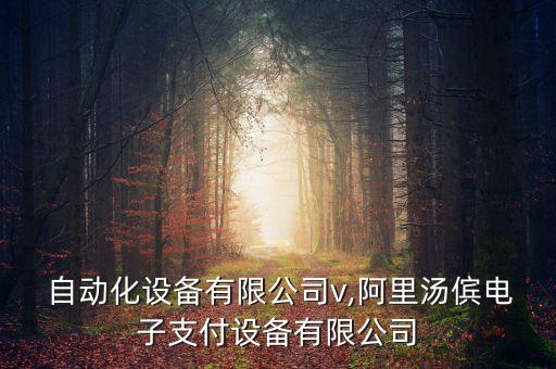阿里 自動(dòng)化設(shè)備有限公司v,阿里湯儐電子支付設(shè)備有限公司