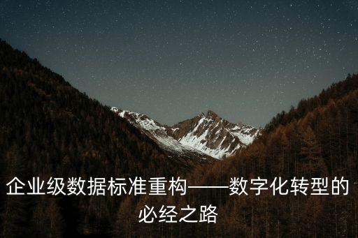 如何建立數(shù)據(jù)標(biāo)準(zhǔn),數(shù)據(jù)標(biāo)準(zhǔn)從何而來?