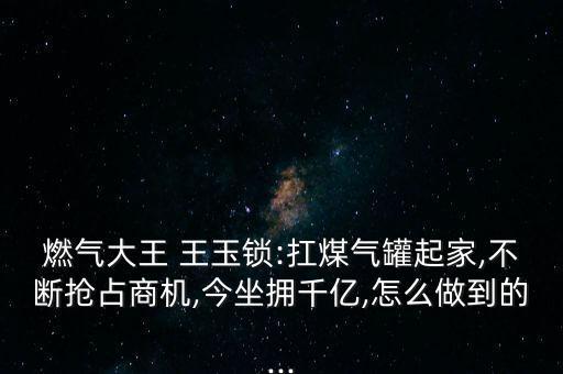 王玉鎖,坐擁千億王玉鎖的秘訣