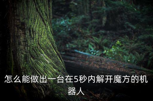 機(jī)器人扭魔方,想讓機(jī)器人玩魔方?需要哪些機(jī)械?