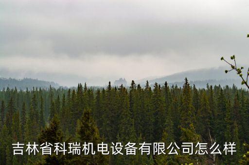 吉林省科瑞機電設(shè)備有限公司怎么樣