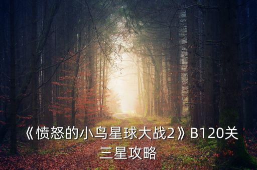 《憤怒的小鳥星球大戰(zhàn)2》B120關(guān)三星攻略