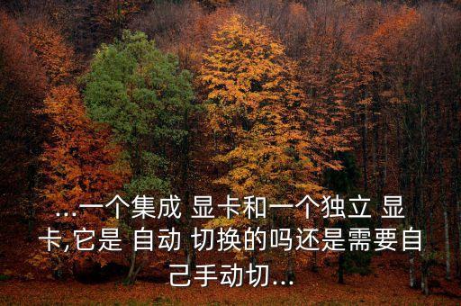 ...一個(gè)集成 顯卡和一個(gè)獨(dú)立 顯卡,它是 自動(dòng) 切換的嗎還是需要自己手動(dòng)切...