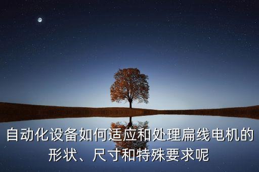 自動化設備如何適應和處理扁線電機的形狀、尺寸和特殊要求呢
