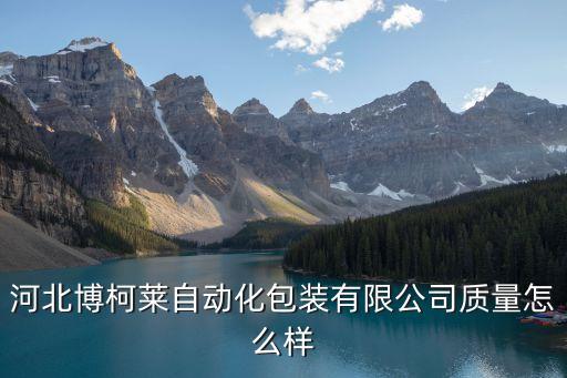 河北博柯萊自動(dòng)化包裝有限公司質(zhì)量怎么樣