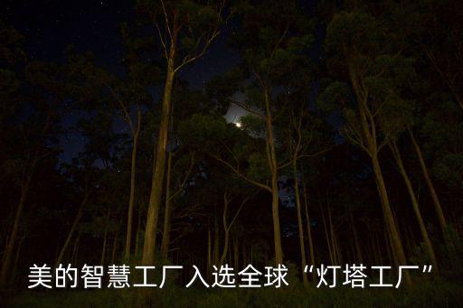 美的智慧工廠入選全球“燈塔工廠”