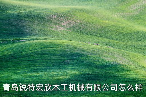 青島銳特宏欣木工機械有限公司怎么樣