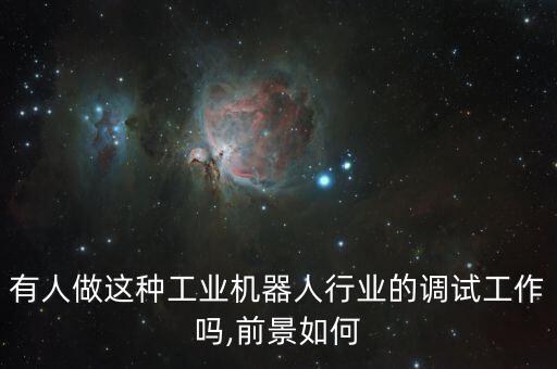有人做這種工業(yè)機器人行業(yè)的調(diào)試工作嗎,前景如何