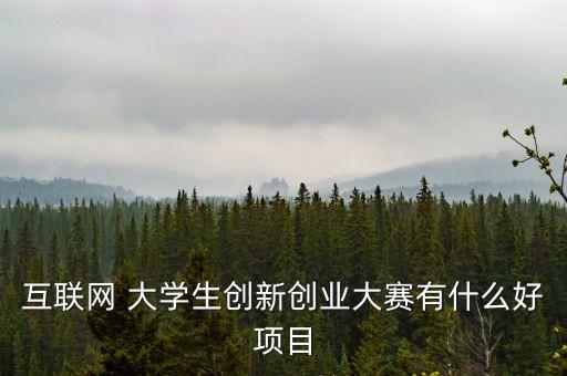互聯(lián)網(wǎng) 大學(xué)生創(chuàng)新創(chuàng)業(yè)大賽有什么好項(xiàng)目