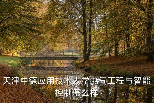 天津中德應(yīng)用技術(shù)大學(xué)電氣工程與智能控制怎么樣