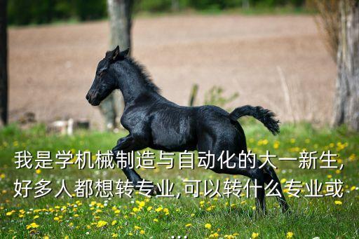 我是學(xué)機(jī)械制造與自動化的大一新生,好多人都想轉(zhuǎn)專業(yè),可以轉(zhuǎn)什么專業(yè)或...