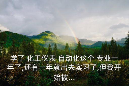 學(xué)了 化工儀表 自動化這個 專業(yè)一年了,還有一年就出去實習(xí)了,但我開始被...