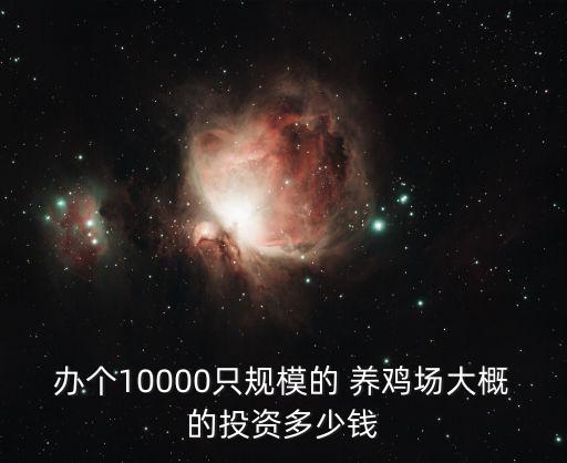 辦個(gè)10000只規(guī)模的 養(yǎng)雞場(chǎng)大概的投資多少錢