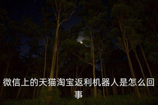 微信上的天貓?zhí)詫毞道麢C器人是怎么回事