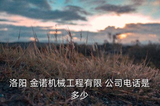金諾自動化公司,洛陽金諾公司最新消息