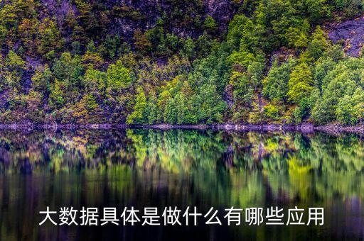 大數據具體是做什么有哪些應用