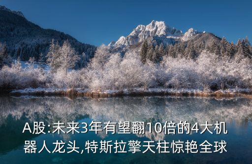 A股:未來3年有望翻10倍的4大機器人龍頭,特斯拉擎天柱驚艷全球