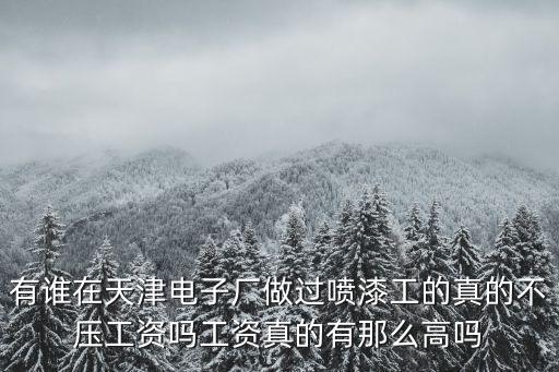 有誰在天津電子廠做過噴漆工的真的不壓工資嗎工資真的有那么高嗎