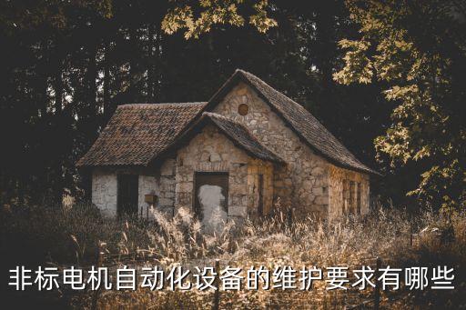 非標(biāo)電機(jī)自動(dòng)化設(shè)備的維護(hù)要求有哪些