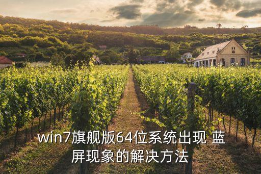  win7旗艦版64位系統(tǒng)出現(xiàn) 藍(lán)屏現(xiàn)象的解決方法
