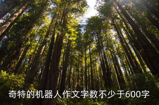 奇特的機(jī)器人作文字?jǐn)?shù)不少于600字