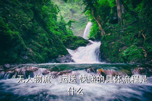 “無(wú)人物流”運(yùn)送 快遞的具體流程是什么