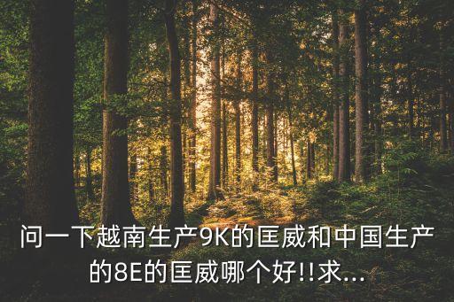 問一下越南生產(chǎn)9K的匡威和中國生產(chǎn)的8E的匡威哪個好!!求...