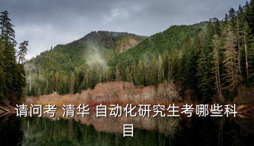 清華自動化系專業(yè)課