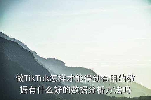 做TikTok怎樣才能得到有用的數(shù)據(jù)有什么好的數(shù)據(jù)分析方法嗎