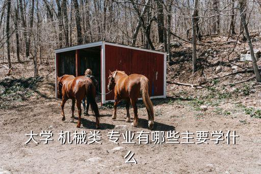  大學(xué) 機(jī)械類 專業(yè)有哪些主要學(xué)什么