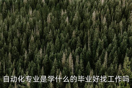 自動化專業(yè)是學(xué)什么的畢業(yè)好找工作嗎