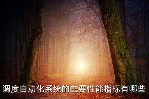調(diào)度自動化系統(tǒng)的主要性能指標(biāo)有哪些