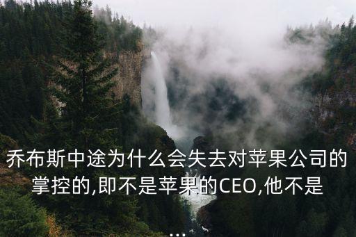 喬布斯中途為什么會失去對蘋果公司的掌控的,即不是蘋果的CEO,他不是...