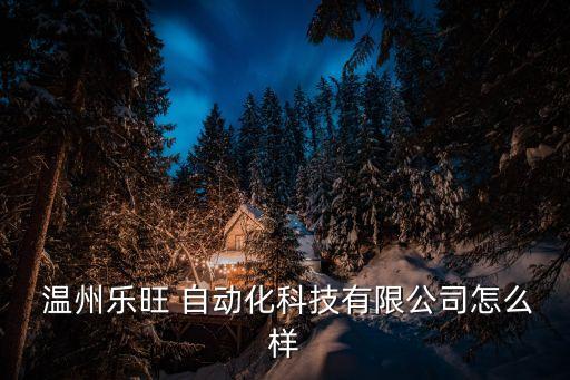  溫州樂(lè)旺 自動(dòng)化科技有限公司怎么樣